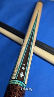 Rosewood/Birdseye Jacoby Custom Pool Cue UnilocQRelease 2 shafts 18.70oz 12.30mm