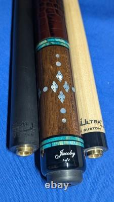 Rosewood/Birdseye Jacoby Custom Pool Cue UnilocQRelease 2 shafts 18.70oz 12.30mm