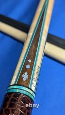 Rosewood/Birdseye Jacoby Custom Pool Cue UnilocQRelease 2 shafts 18.70oz 12.30mm