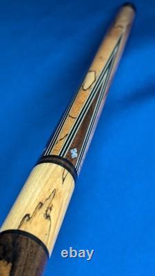 Rosewood/SpaltedMaple Jacoby Custom Pool Cue 2 Shafts Radial Pin 18.70oz 12.30mm