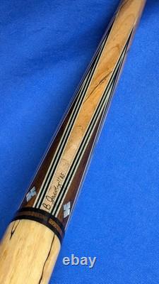 Rosewood/SpaltedMaple Jacoby Custom Pool Cue 2 Shafts Radial Pin 18.70oz 12.30mm
