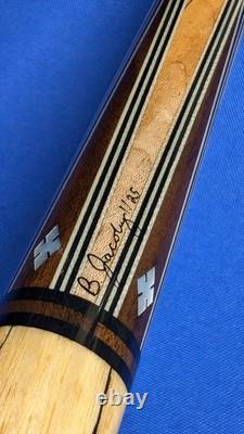 Rosewood/SpaltedMaple Jacoby Custom Pool Cue 2 Shafts Radial Pin 18.70oz 12.30mm