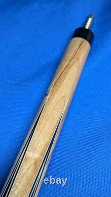 Rosewood/SpaltedMaple Jacoby Custom Pool Cue 2 Shafts Radial Pin 18.70oz 12.30mm