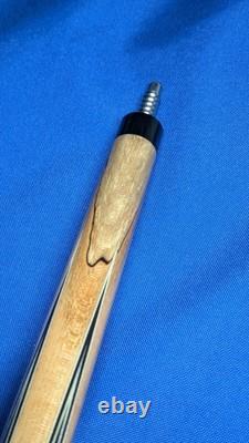 Rosewood/SpaltedMaple Jacoby Custom Pool Cue 2 Shafts Radial Pin 18.70oz 12.30mm