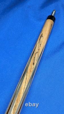 Rosewood/SpaltedMaple Jacoby Custom Pool Cue 2 Shafts Radial Pin 18.70oz 12.30mm