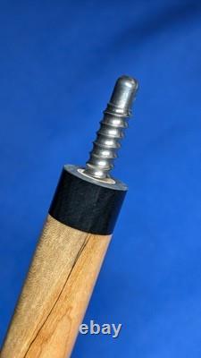 Rosewood/SpaltedMaple Jacoby Custom Pool Cue 2 Shafts Radial Pin 18.70oz 12.30mm