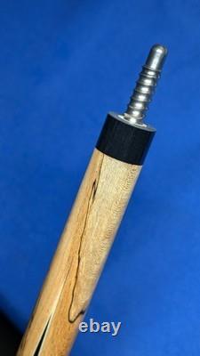 Rosewood/SpaltedMaple Jacoby Custom Pool Cue 2 Shafts Radial Pin 18.70oz 12.30mm