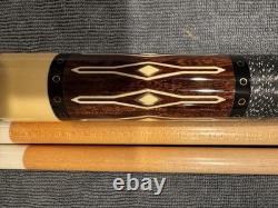 Russ Espiritu 1997 Custom Pool Cue, Desert Ironwood & Birdseye Maple with Inlays