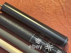 SAWDUST Pool Cue With 2 Shafts, 1 Carbon Fiber & 1 Maple Shaft. Leather Wrap