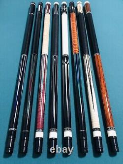 Sawdust Custom Ebony / Curly Maple Wrapless Pool Cue, Kielwood & LD Maple Shafts