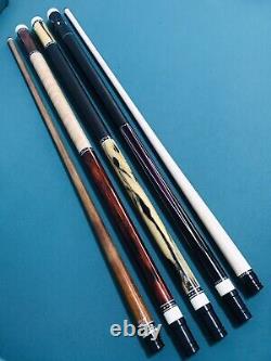 Sawdust Custom Ebony / Curly Maple Wrapless Pool Cue, Kielwood & LD Maple Shafts