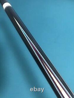 Sawdust Custom Ebony Pool Cue w Veneers, Leather Wrap, Carbon & Maple Shafts