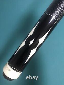 Sawdust Custom Ebony Pool Cue w Veneers, Leather Wrap, Carbon & Maple Shafts