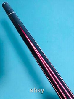 Sawdust Custom Ebony on Ebony / Red Veneers Pool Cue, Kielwood & LD Maple Shafts