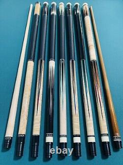 Sawdust Custom Ebony on Ebony / Red Veneers Pool Cue, Kielwood & LD Maple Shafts