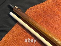 Schmelke Bocote Into Cocobolo Pool Cue With Maple Shaft