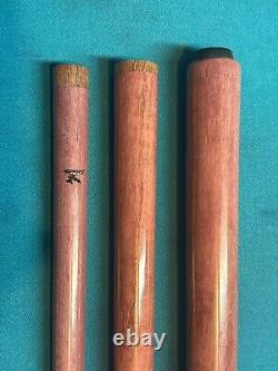 Schmelke Custom Purple Heart Break Jump Pool Cue (Brown Collar) 3/8X10