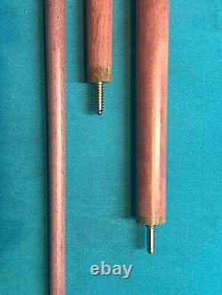 Schmelke Custom Purple Heart Break Jump Pool Cue (Brown Collar) 3/8X10