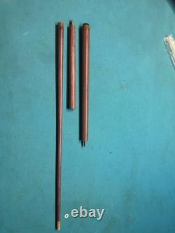 Schmelke Custom Purple Heart Break Jump Pool Cue, Brown Collar, 5/16X18
