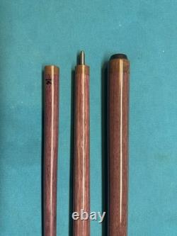 Schmelke Custom Purple Heart Break Jump Pool Cue, Brown Collar, 5/16X18