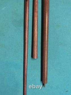 Schmelke Custom Purple Heart Break Jump Pool Cue, Brown Collar, 5/16X18