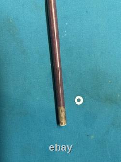 Schmelke Custom Purple Heart Break Jump Pool Cue, Brown Collar, 5/16X18