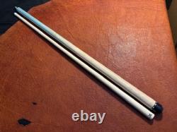 Schmelke Maple Into Teal Curly Maple Pool Cue With Maple Shaft