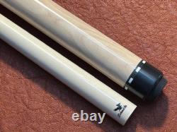 Schmelke Maple Into Teal Curly Maple Pool Cue With Maple Shaft