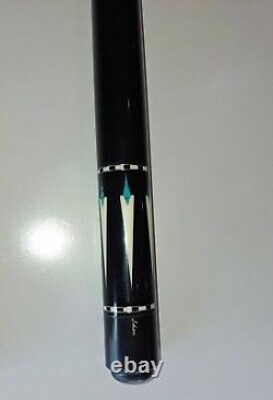 Schon Custom Pool Cue Cx83-birdseye Maple, Ebony, Micarta, And Turquoise