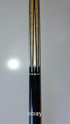 Schon Custom Pool Cue Cx83-birdseye Maple, Ebony, Micarta, And Turquoise