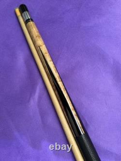 Schon Custom Pool Cue Shawn Billiards 14-Shaft Leather Grip Used