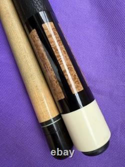 Schon Custom Pool Cue Shawn Billiards 14-Shaft Leather Grip Used