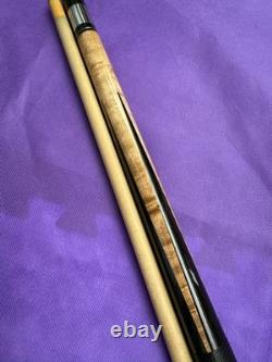 Schon Custom Pool Cue Shawn Billiards 14-Shaft Leather Grip Used