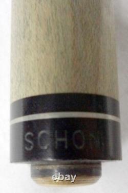 Schon SL19 Three Piece Custom Billiards 29.5 Pool Cue with Two Shafts Made in USA