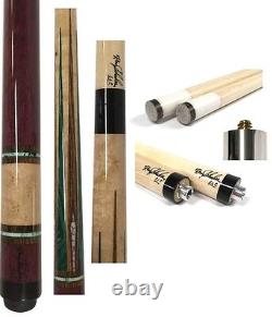 Schuler Custom PL4C Pool Cue (2) 13mm Shafts 18.7oz FREE US SHIPPING