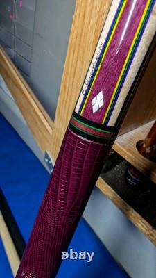 Sharp Purpleheart MOP M3/8-10 Jacoby Custom Pool Cue 2 Shafts 18.50oz 12.30mm