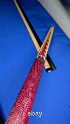 Sharp Purpleheart MOP M3/8-10 Jacoby Custom Pool Cue 2 Shafts 18.50oz 12.30mm