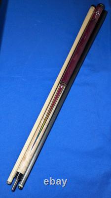 Sharp Purpleheart MOP M3/8-10 Jacoby Custom Pool Cue 2 Shafts 18.50oz 12.30mm