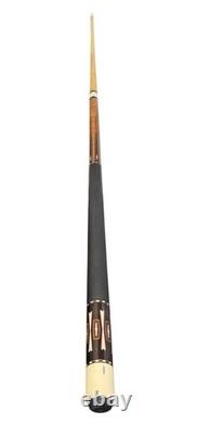 Shön Cues STL 15 Custom Pool Cue with Matte Black Leather Wrap & Birdseye Maple