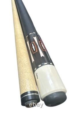 Shön Cues STL 15 Custom Pool Cue with Matte Black Leather Wrap & Birdseye Maple