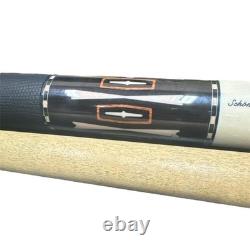 Shön Cues STL 15 Custom Pool Cue with Matte Black Leather Wrap & Birdseye Maple
