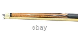 Shön Cues STL 15 Custom Pool Cue with Matte Black Leather Wrap & Birdseye Maple