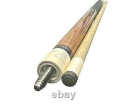 Shön Cues STL 15 Custom Pool Cue with Matte Black Leather Wrap & Birdseye Maple