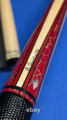 Stunning Gold Web MOP M3/8-10 Jacoby Custom Pool Cue 2 Shafts 18.50oz 12.30mm