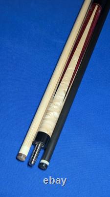 Stunning Gold Web MOP M3/8-10 Jacoby Custom Pool Cue 2 Shafts 18.50oz 12.30mm