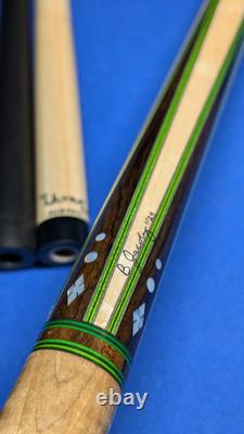 Super? Sharp MOP M3/8-10 Jacoby Custom Pool Cue 2 Shafts 18.50oz 12.30mm