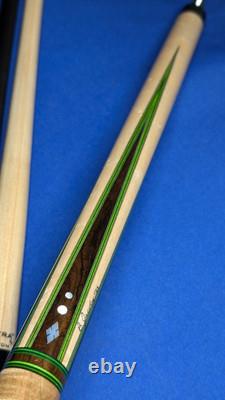 Super? Sharp MOP M3/8-10 Jacoby Custom Pool Cue 2 Shafts 18.50oz 12.30mm