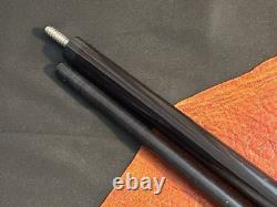 TNT Black Phantom Break Jump Pool Cue With Black Stained Purpleheart Shaft