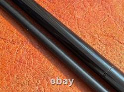 TNT Black Phantom Break Jump Pool Cue With Black Stained Purpleheart Shaft