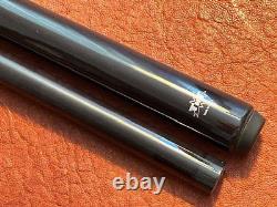 TNT Black Phantom Break Jump Pool Cue With Black Stained Purpleheart Shaft